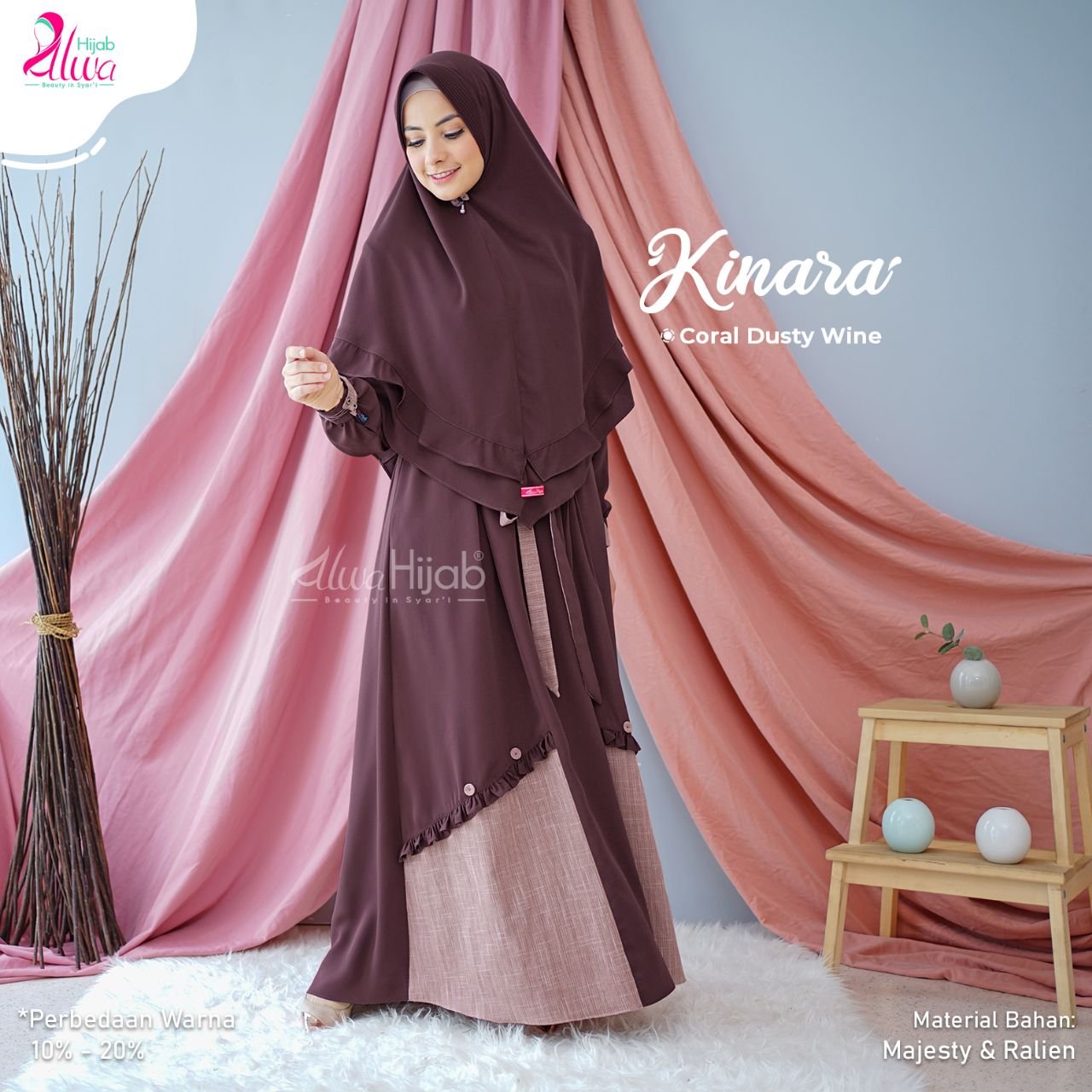 Kinara Coral Dusty Wine